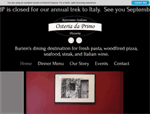 Tablet Screenshot of osteriadaprimo.com